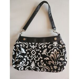 INVENTORY REDUCTION SALE. THIRTY-ONE shoulder-bag black white pattern handbag NB